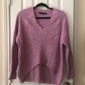 Lilac high/low sweater